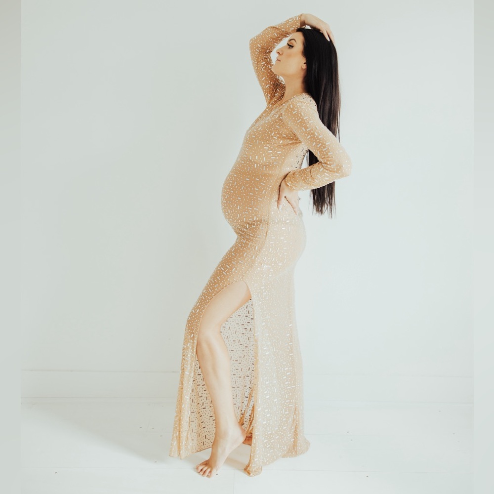 Oh Polly Sheer Embellished Gown